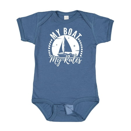 

Inktastic Sailing Captain My Boat My Rules Gift Baby Boy or Baby Girl Bodysuit