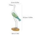 thumbnail image 2 of LOLIPPYY 2Pcs Green Wooden Bird Craft Seagull Sculpture for Natural Atmosphere Decoration, 2 of 6