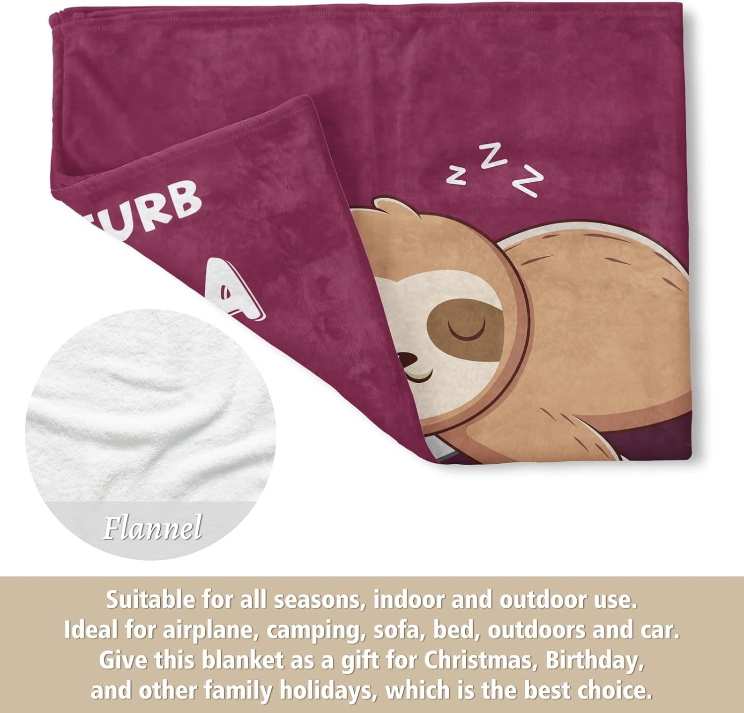 Funny Grandma Birthday Gifts, Grandma is Charging Sloth Blanket, Gift for Grandmas from Grandkids, Grandmas Gifts for Christmas Mothers Day, Super Soft Blanket for Grandmother