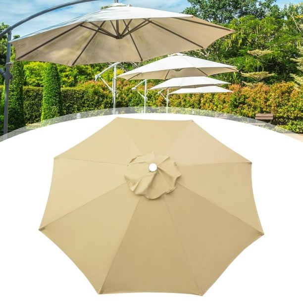 Toldo para sombrilla, toldo para sombrilla para exteriores, cubierta de repuesto para sombrilla de viento fuerte para sombrilla de playa, sombrilla Caqui