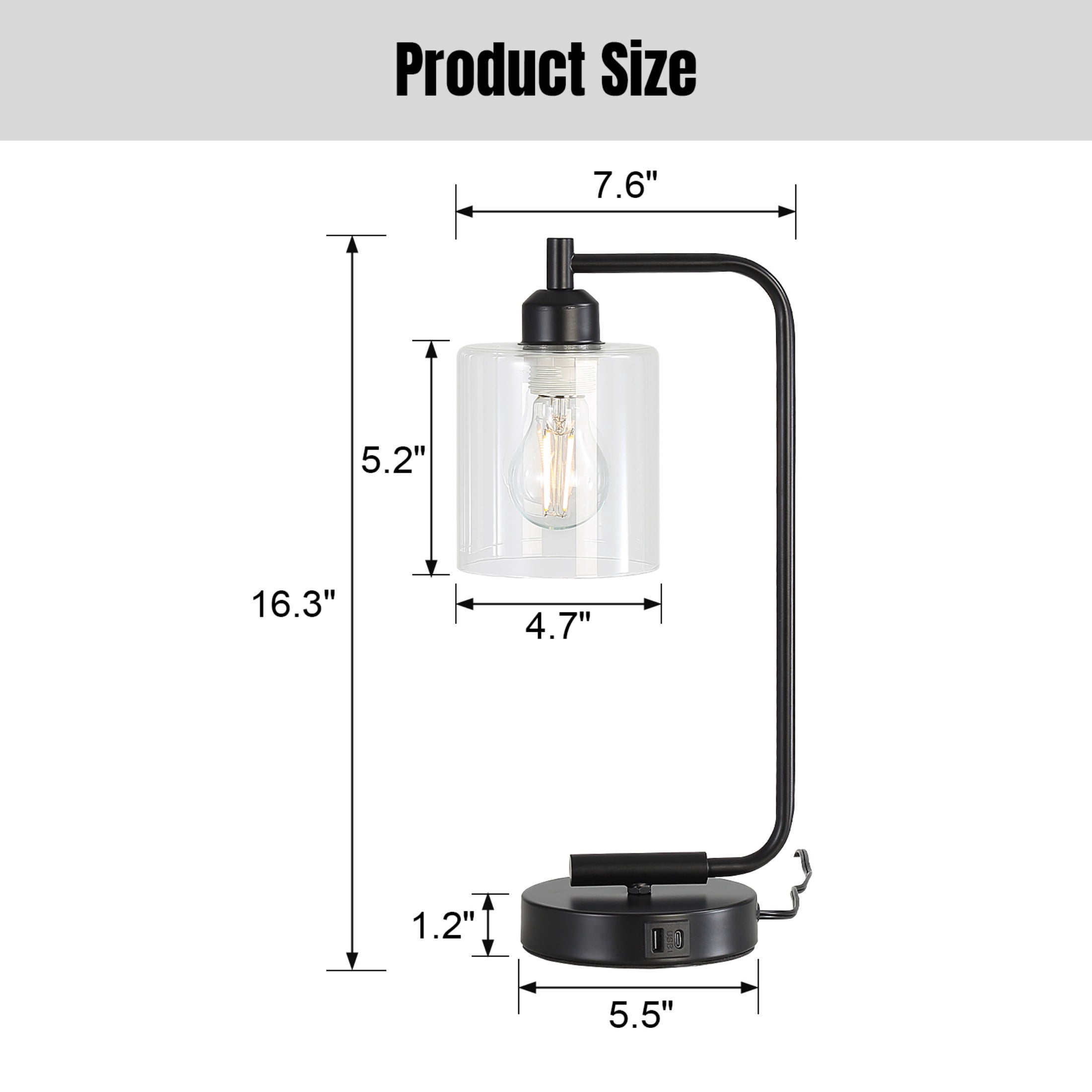 Sofucor LED Desk Lamp Touch Control Metal Desk Light  3 Brightness Levels Dimmable Home Office Desktop Lamp for Reading, Studying, Nail, College Dorm, Black，2 Packs