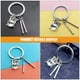 thumbnail image 5 of Llavero de tambor Baquetas de metal Llavero de percusión Llavero de tambor Llavero de nota musical Llavero de instrumento musical para mochila Bolso Bolso Colgante Plata, 5 of 6