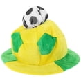 thumbnail image 1 of KAKOWELY Sombrero de animadora de fútbol, accesorio de disfraz, divertido sombrero con temática de fútbol (Brasil), 1 of 4