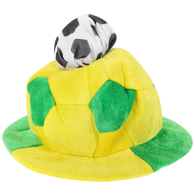 KAKOWELY Sombrero de animadora de fútbol, accesorio de disfraz, divertido sombrero con temática de fútbol (Brasil)