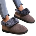 thumbnail image 3 of Vedolay House Slippers Winter Slip Comfort Outdoor Indoor House Slippers Coffee,39, 3 of 5