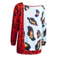 thumbnail image 5 of Hauts Mignons pour Femmes, Imprimé Léopard, Manches Longues, Col Rond, Décontracté, Ample, Chandail en Molleton en Liquidation, 5 of 5