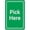 Warning Sign 2, variant on Pick Here Green Sign 8"x12", Tin Sign Great Wall Decor for Garden Yard Home Business Facility, Indoor Outdoor Use