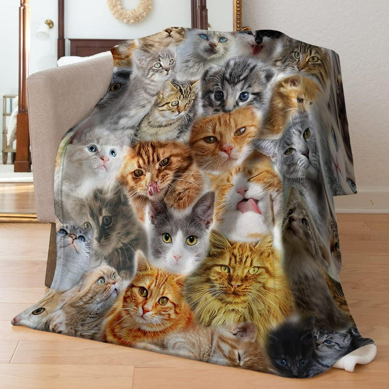 Fuzzy cat cheap blanket