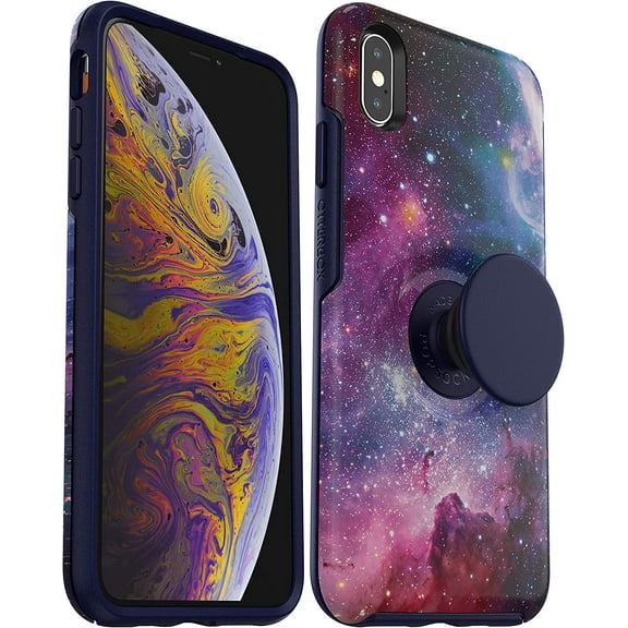 OtterBox   Pop Symmetry Series Case for iPhone Xs Max, Blue Nebula