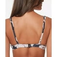 thumbnail image 3 of SANCTUARY Women's Gray Floral Removable Cups Deep V Neck Strappy Night In The Jungle Swimsuit Top D, 3 of 3