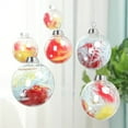 thumbnail image 6 of Triani 12Pcs Hanging Clear Plastic Fillable Ornaments Balls 2.36 inch Round Clear Ball Ornament with Lid Transparent Christmas Decoration Baubles, 6 of 6