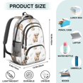 thumbnail image 5 of Highland Cow and Dot Print Backpack for School, Cute School Bag with Adjustable Shoulder Straps and Padded Back, 16.9"x12.6"x5.9", 5 of 5