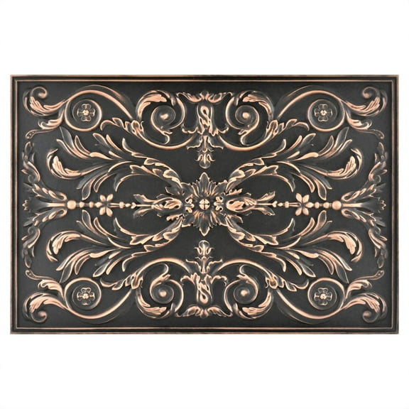 Backsplash Tile for Kitchen and Fireplace Viola 12 x 18 Metal Mural Oil Rubbed Bronze