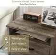 thumbnail image 5 of Farmhouse Nightstand Set of 2, Rustic Nightstand with 2 Drawers, Wood End Table with Open Shelf, Side Table for Bedroom, Light Brown, 5 of 7