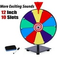 thumbnail image 4 of 12 Inch Heavy Duty Spinning Prize Wheel - 10 Slots Color Tabletop Roulette Wheel of Fortune - Spin The Wheel with Dry Erase Marker and Eraser Win The Fortune Spin Game for Carnival and Trade Show, 4 of 6