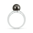 thumbnail image 6 of ANGARA Solitaire Tahitian Cultured Pearl Bypass Ring in 14K White Gold for Women | June Birthstone, Birthday, Anniversary, Jewelry Gift for Women | Pearl Ring, 6 of 8
