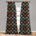 thumbnail image 5 of Ambesonne Plaid Curtains, Modern Geometric Tartan, Pair of 28"x95", Multicolor, 5 of 5