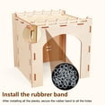 thumbnail image 4 of Spacious Rabbit Castle Hideout - Wooden Bunny House for Indoor Play - 5 Houses - Nut Castle, 4 of 4
