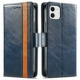 thumbnail image 3 of Case for iPhone 12 Mini Cover Leather Wallet Folio Case Book Design Flip Magnetic Closure - Blue, 3 of 5