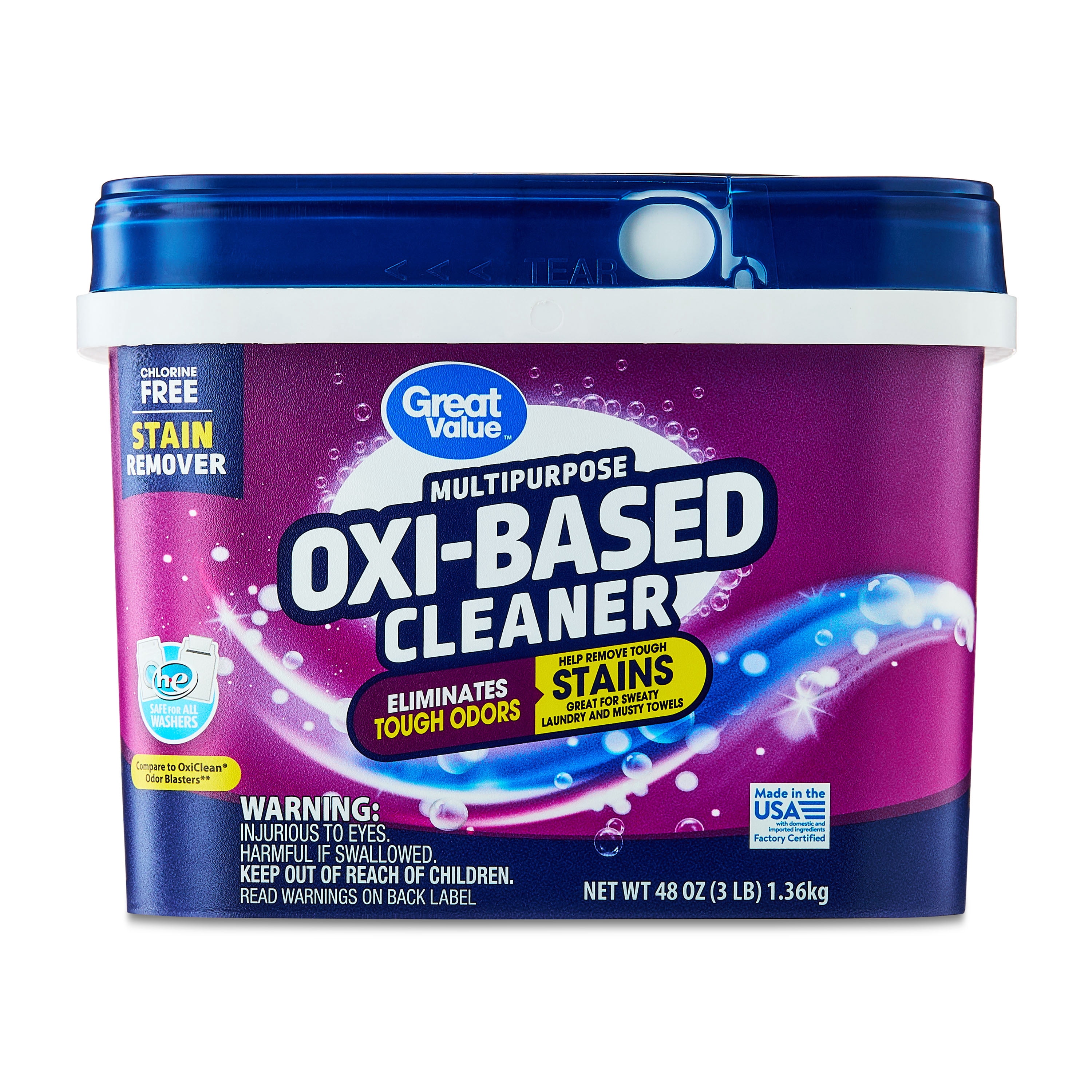 (6 pack) Great Value Multipurpose Oxi-Based Cleaner, 3lb