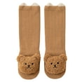 thumbnail image 2 of workcargo Cute 3D Teddy Bear Socks for Kids/Young Adults - 100% Cotton Yellow Mid-Calf Socks, Y2K Aesthetic, S/M Size, 1 Pair, Ideal for Daily Wear/Gifting,Size M, 2 of 3