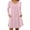 Pink, variant on Enjoytime Women's Dresses Solid Color V-Neck Long Sleeve Short Dress Party Fashion Elegant Wedding Guest Dress