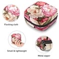 thumbnail image 3 of Peony Sanitary Napkin Bags Storage Bag Hiking Pouch Small Canvas Zipper Pouch, 4.7x6.6x6.6 in, Period Purse for Feminine Hygiene Products, 3 of 6