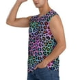 thumbnail image 3 of Easygdp Rainbow Animal Skin Men's Breathable Tank Tops Sleeveless Sporty T Shirts for Basketball, Mountaineering, Bodybuilding -Medium, 3 of 8