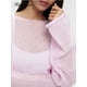thumbnail image 5 of Suéter elegante Hirsionsan para mujer, suéteres holgados informales de moda de verano y otoño de 2024, suéter elegante rosa y blanco para mujer, 5 of 5