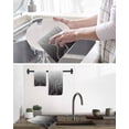 thumbnail image 5 of Black Geometric Kitchen Dish Towels for Drying Dishes Set of 2, Modern White Stripe Abstract Distortion Art Waffle Weave Microfiber Hand Tea Bathroom Towels Quick Dry & Absorbent Towel 15.7x23.6, 5 of 7