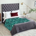 thumbnail image 5 of XMXT Throw Blanket, Hollyhock Fruit Leaf Design Flannel Blanket for Bed Sofa, 50 x 70 inches, 5 of 9