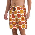 thumbnail image 2 of Pofeuu Pumpkin Plaid Prin Men's Swim Trunks Quick Dry Bathing Suit Swimming Board Shorts Mesh Lining Beach Swimwear-Medium, 2 of 6