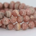 thumbnail image 2 of Natural Argentina Rhodochrosite Gemstone 8mm Round Beads Stretch Bracelet 7" Unisex, 2 of 2