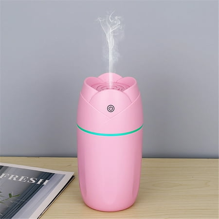 

USB Humidifier with Colorful LED Lights - 300ml Capacity for Home Bedroom Office and Car Use
