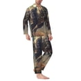 thumbnail image 2 of Fotbe Jungle Dinosaur Pattern Long Sleeve Pajama Set for Men,Sleepwear Set,2-piece Loungewear Set,Soft PJs Comfy Nightwear with Pockets-X-Large, 2 of 7