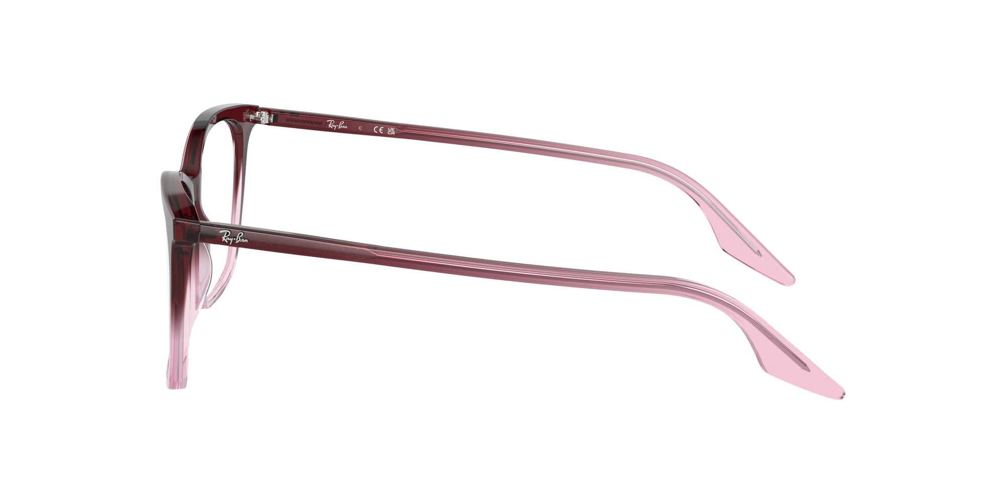 Ray-Ban Optics Glasses RB5422 Prescription Eyeglasses with Case, Red Gradient Pink with Demo Lens, Size 54