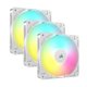 thumbnail image 1 of Ventilador Corsair RS120 ARGB 120 mm PWM 2100 RPM, paquete triple, blanco, 1 of 7