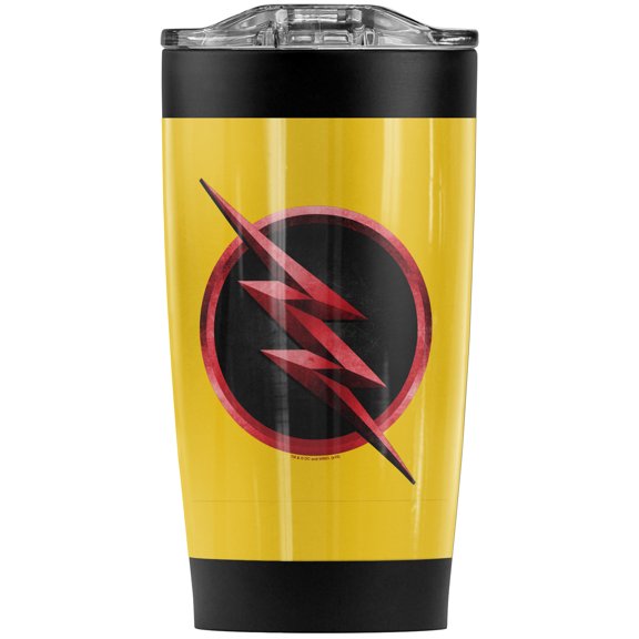 The Flash Tv Series/Reverse Flash Logo Stainless Steel Tumbler 20 oz Coffee Travel Mug/Cup, Vacuum Insulated & Double Wall with Leakproof Sliding Lid | Great for Hot Drinks and Cold Beverages