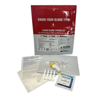 ELDONCARD BLOOD TYPE TEST COMPLETE KIT A,B,O,AB & RHESUS D 