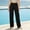 0_ Black, variant on Womens Wide Leg Pants, Elastic Smocked Waist Design, Lightweight Material with Side Seam Pockets for All Day Relaxation Brown S