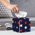 thumbnail image 6 of Sikiie Watercolor Stars1 Leather Tissue Box Cover Square, tissue box holder, Tissue Box with Bottom Belt-5.2”x5.2”x5.2”, 6 of 7