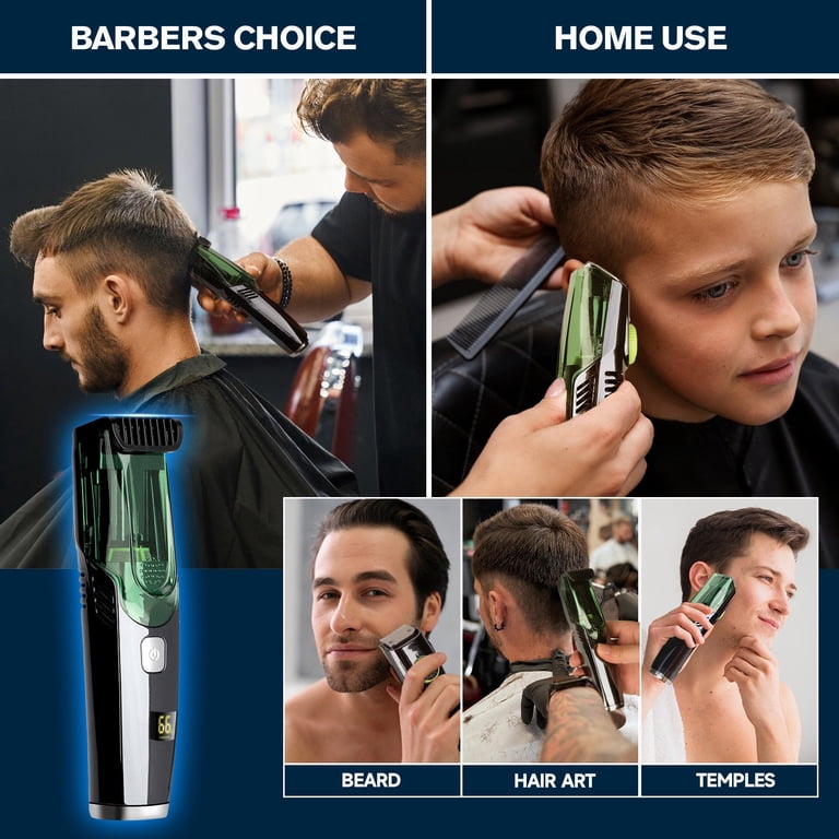 Nogroa Vacuum Beard Trimmer, Cordless Electric Shaver photo 8