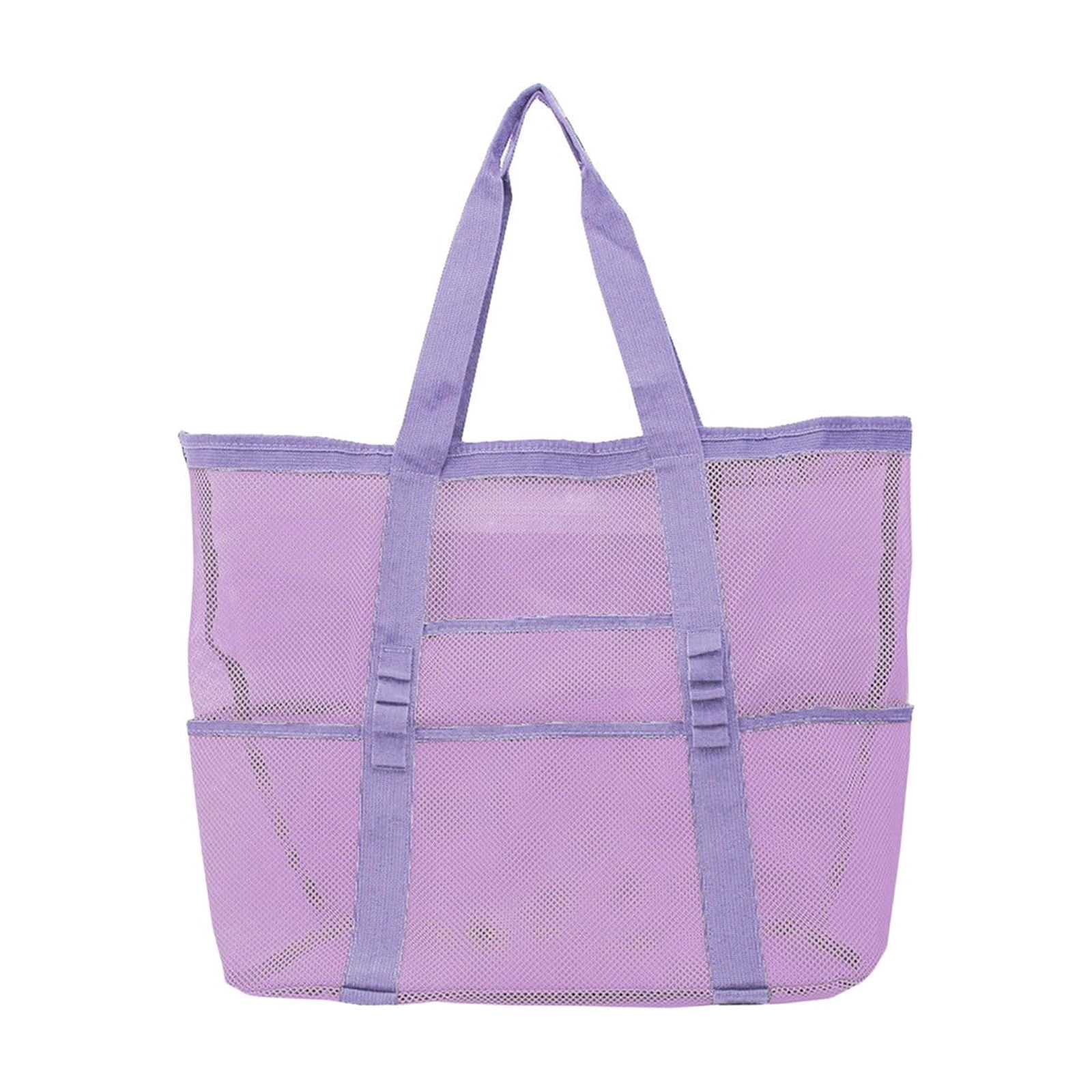 Mesh Tote Beach Bag Large Capacity Pool Toy Storage Organizer Bathroom Toiletries Travel Bag Breathable Carryall