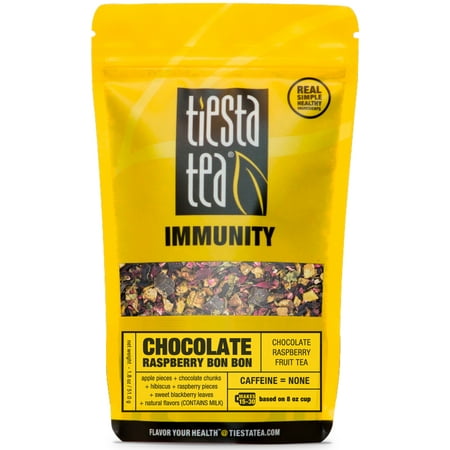 - Tiesta Tea Immunity, Chocolate Raspberry Bon Bon, Loose Leaf Herbal Tea Blend, Caffeine Free, 1.8 Ounce Pouch