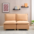 thumbnail image 7 of Modern Minimalist Flannel 58-inch Double-seat Sofa for Living Room, 7 of 7