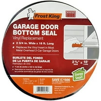Frost King RV18 Vinyl 2-Car Garage Door Bottom Weather-Seal Replacement, Black