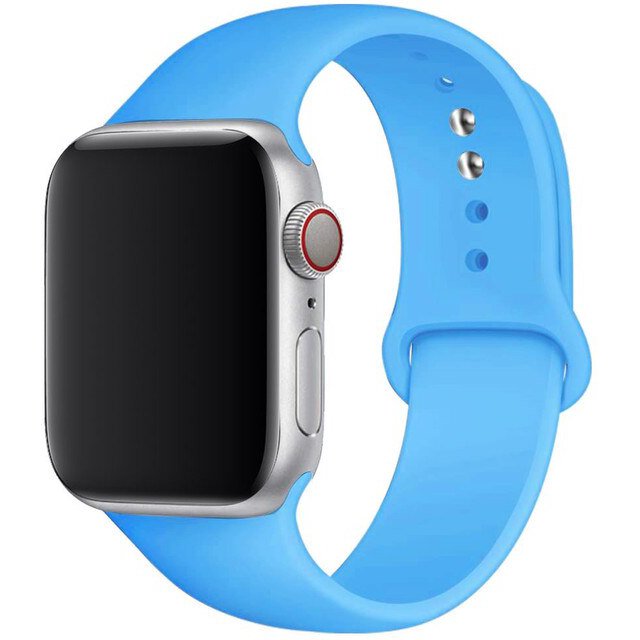 Correa de silicona para Apple Watch, banda de 44mm, 40mm, 45mm, 41mm, Ultra 49mm, 42mm, 38 44 45mm, pulsera para Apple watch series 7 8 se 3 4 5 6