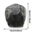 thumbnail image 3 of LHWEN Men's Wig With Wig Net Natural White Hair Gray And Silver Hair Color Heat Wig Size Adjustable Beauty Salon Straight Hair Fun Lace Wavy Curls Braided Hair Synthetic Hair bohon Perfect eryday, 3 of 9