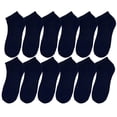 thumbnail image 2 of 12-Pairs Women's Ankle Athletic Low Cut Socks Colorful Solid Lightweight Casual Socks Navy, 2 of 4