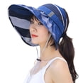 thumbnail image 1 of Coofit Beach Visor Hat Adjustable Foldable Summer Cap Sun Hat Floppy Hat for Women, 1 of 8